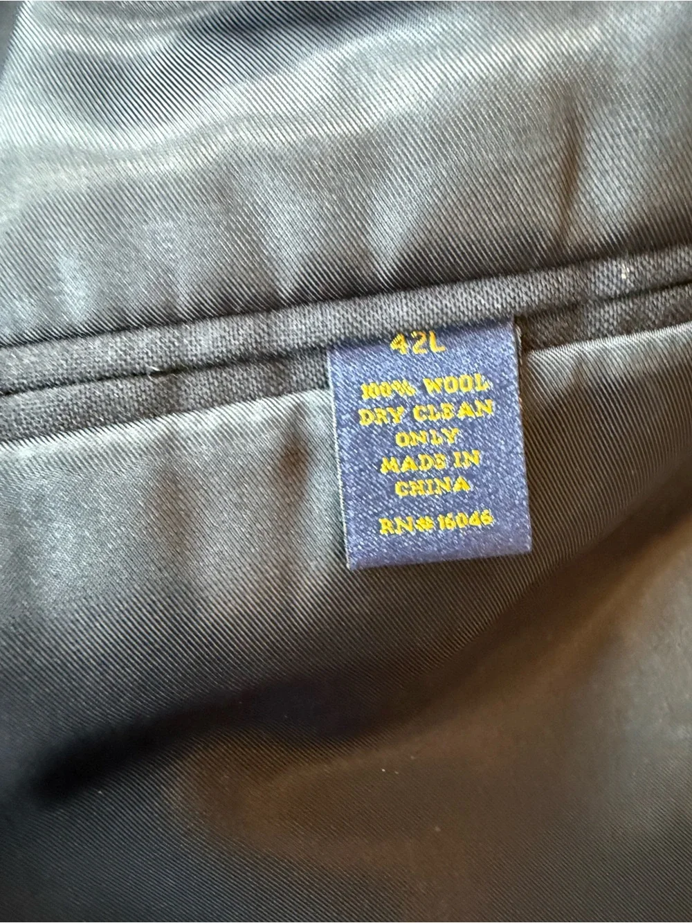 Club Room Charter Club Sport Coat 42L Tall Navy Blue Wool Blazer